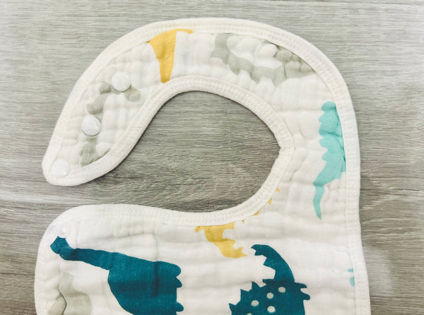 Muslin Dinosaur Bib