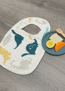 Muslin Dinosaur Bib