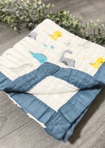 Muslin Dino Land Quilt