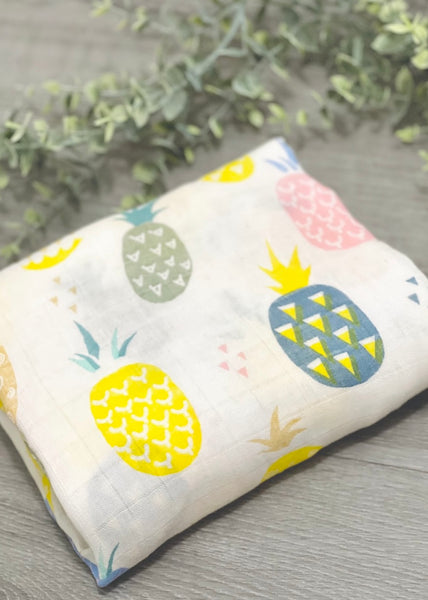 Muslin Pineapple Swaddle Blanket