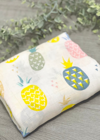 Muslin Pineapple Swaddle Blanket