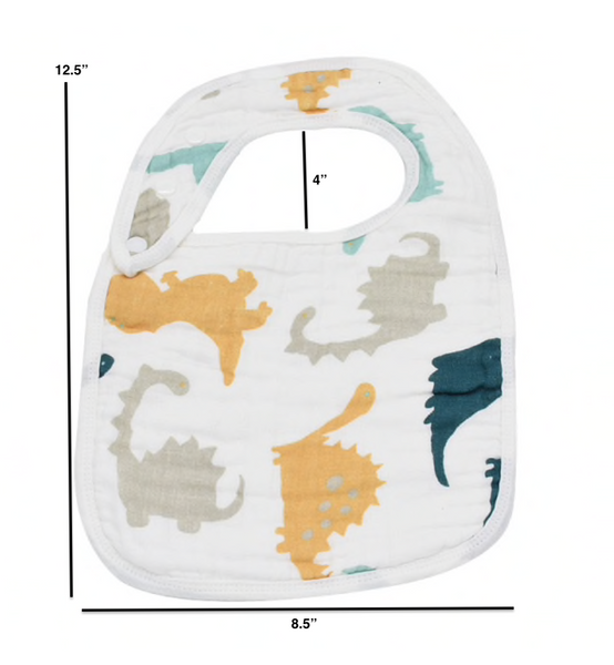 Muslin Dinosaur Bib